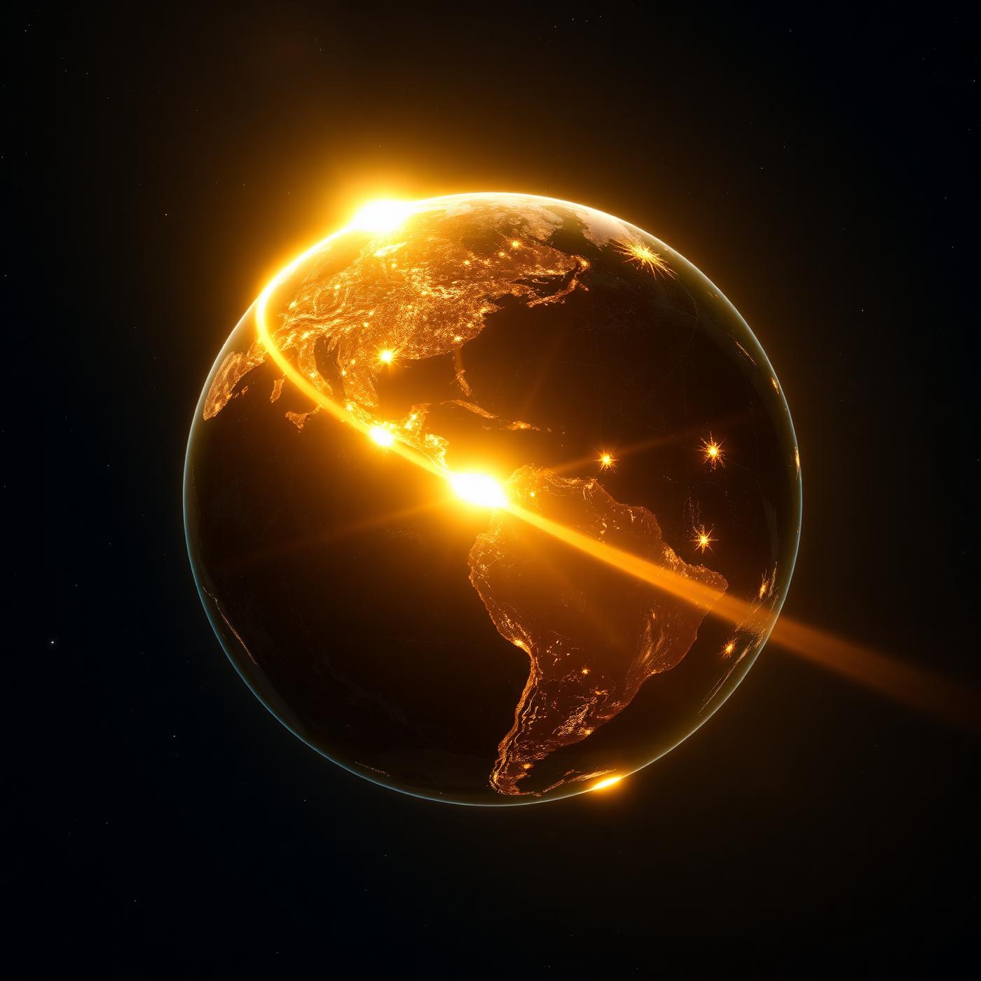 Golden light of the Gospel spreading across the nations